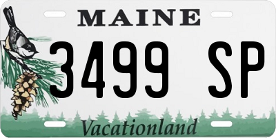 ME license plate 3499SP