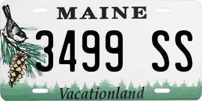 ME license plate 3499SS