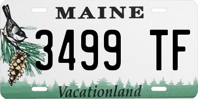 ME license plate 3499TF