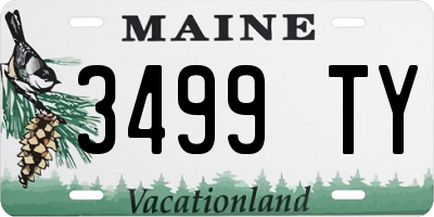 ME license plate 3499TY