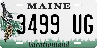ME license plate 3499UG