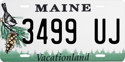 ME license plate 3499UJ