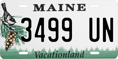 ME license plate 3499UN