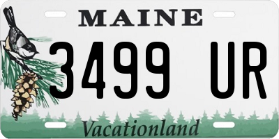 ME license plate 3499UR