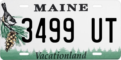 ME license plate 3499UT