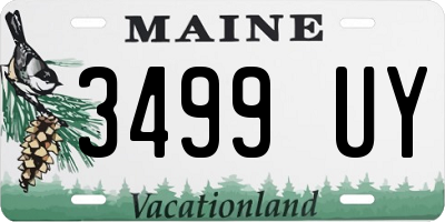 ME license plate 3499UY