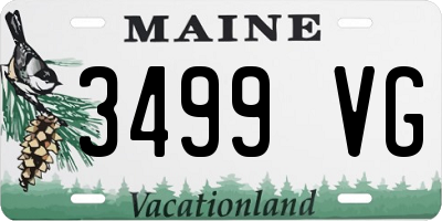 ME license plate 3499VG