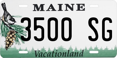 ME license plate 3500SG