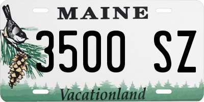 ME license plate 3500SZ