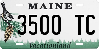 ME license plate 3500TC