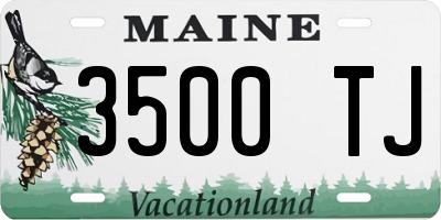 ME license plate 3500TJ