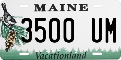 ME license plate 3500UM