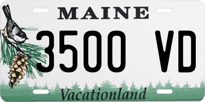 ME license plate 3500VD