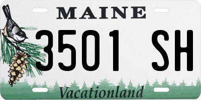 ME license plate 3501SH