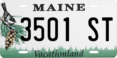 ME license plate 3501ST