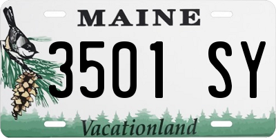 ME license plate 3501SY