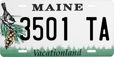 ME license plate 3501TA