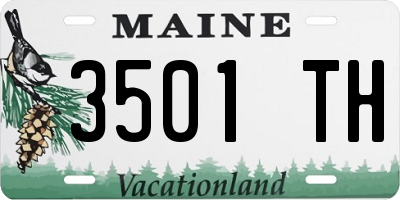ME license plate 3501TH
