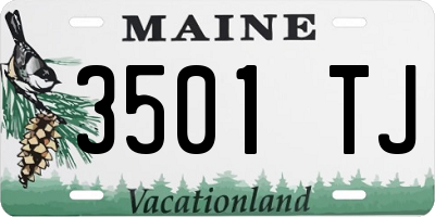 ME license plate 3501TJ