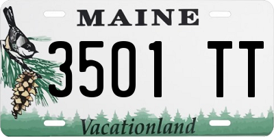 ME license plate 3501TT