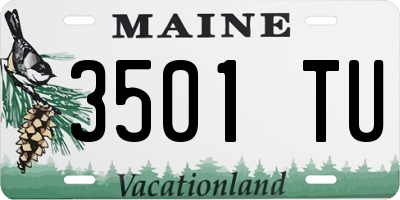 ME license plate 3501TU