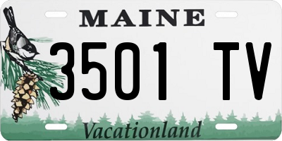 ME license plate 3501TV