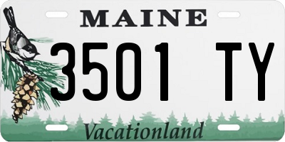 ME license plate 3501TY