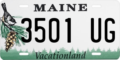 ME license plate 3501UG