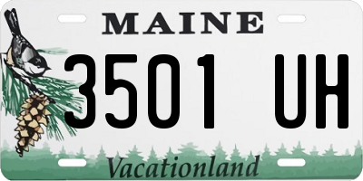 ME license plate 3501UH