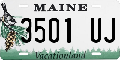 ME license plate 3501UJ