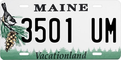 ME license plate 3501UM
