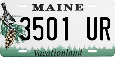 ME license plate 3501UR