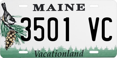 ME license plate 3501VC