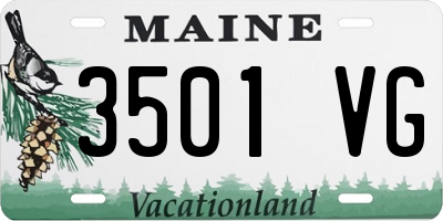 ME license plate 3501VG