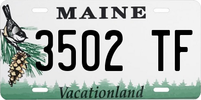 ME license plate 3502TF