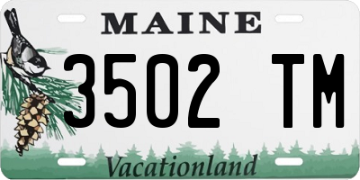 ME license plate 3502TM