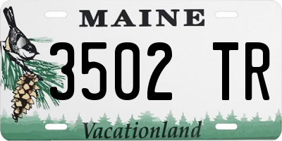 ME license plate 3502TR