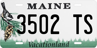 ME license plate 3502TS