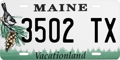 ME license plate 3502TX