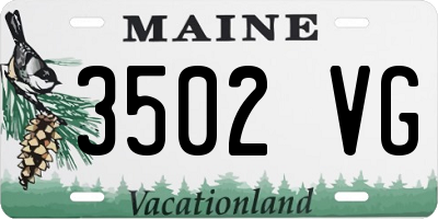 ME license plate 3502VG