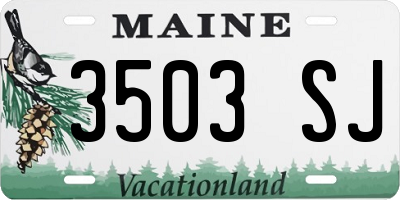 ME license plate 3503SJ