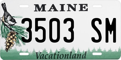 ME license plate 3503SM