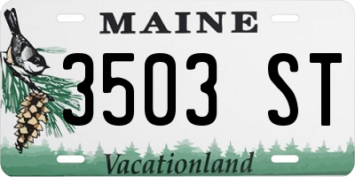 ME license plate 3503ST