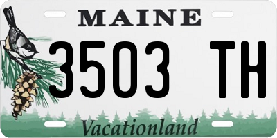 ME license plate 3503TH