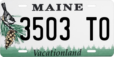 ME license plate 3503TO