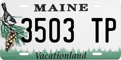 ME license plate 3503TP
