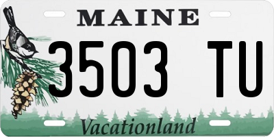 ME license plate 3503TU