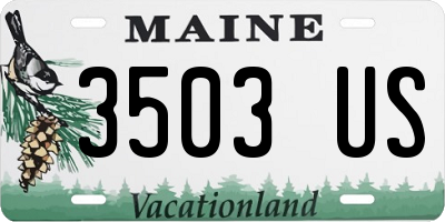 ME license plate 3503US