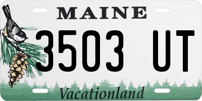 ME license plate 3503UT