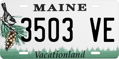 ME license plate 3503VE